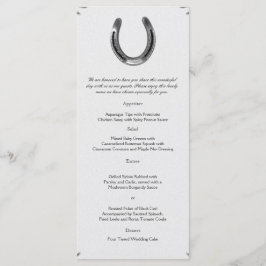 Zilver Hoefijzer op Witte Bruiloft Menu