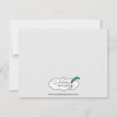 Zilver Hoefijzer Wedding Verloving Kaart (Achterkant)