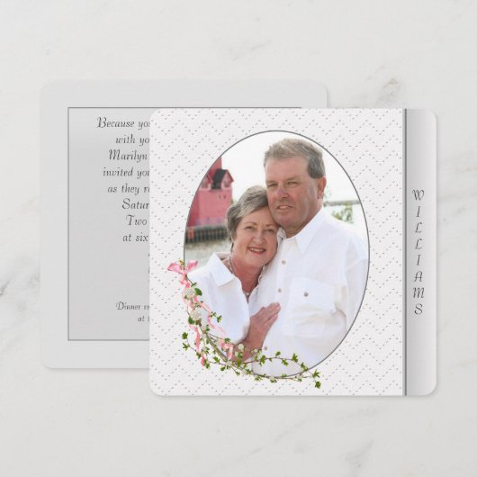 Zilver in reliëf gemaakt foto lijst voovernieuwing kaart (Voorkant / Achterkant)