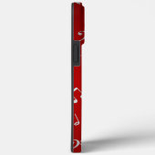 zilver in rode muzieknoten otter box OtterBox iPho Case-Mate iPhone Case (Achterkant / Rechts)