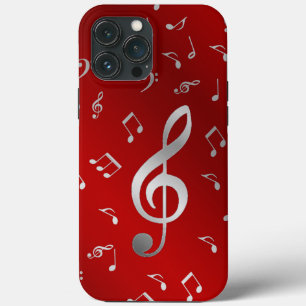 zilver in rode muzieknoten otter box OtterBox iPho Case-Mate iPhone Case