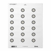 Zilver Initiaal H Monogrammed Adresetiketten Etiket (Full Sheet)