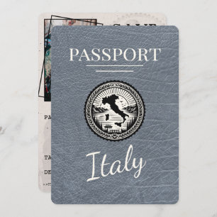 Zilver Italië Paspoort Save The Date