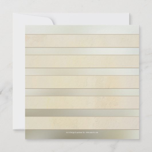 Zilver Ivory Roos Weddenschap Kaart (Achterkant)