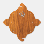 Zilver jacht vlag op Nautical Teak Wood Print Bedankdoosjes (Uitgevouwen)