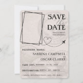 Zilver Jamaica paspoort Bewaar de datum Save The Date (Achterkant)