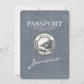 Zilver Jamaica paspoort Bewaar de datum Save The Date (Voorkant)