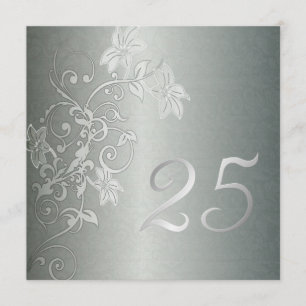 Zilver Jubileum 25 jaar Damask Flair Kaart