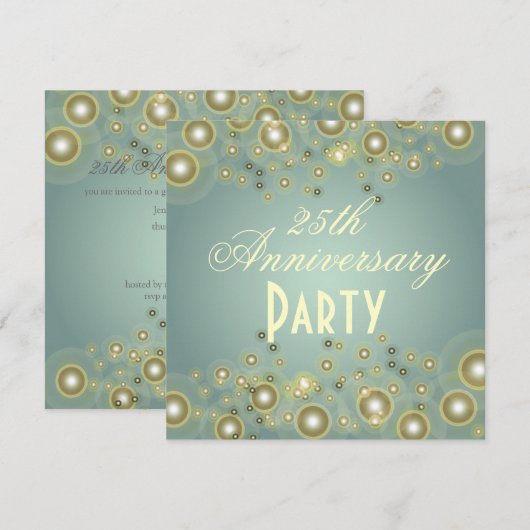 Zilver Jubileum, 25e Jubileum Uitnodigingen (Voorkant / Achterkant)
