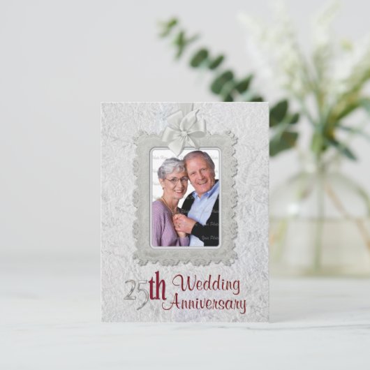 Zilver Jubileum Briefkaart (Staand voorkant)