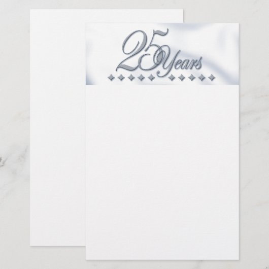 Zilver Jubileum! Briefpapier (Voorkant / Achterkant)