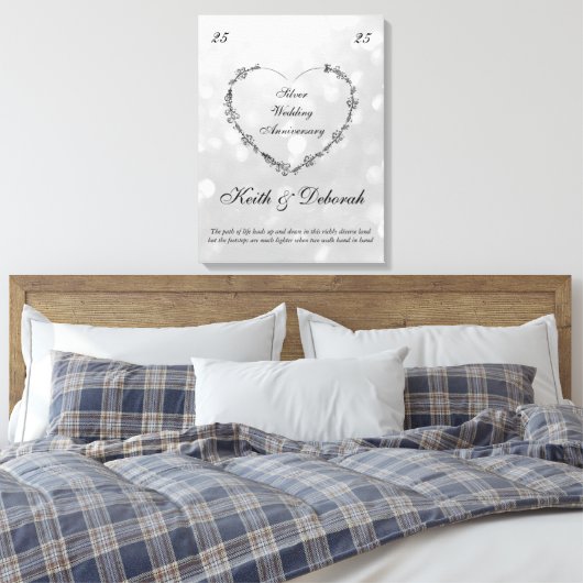  Zilver Jubileum Canvas Afdruk (Insitu (Slaapkamer))