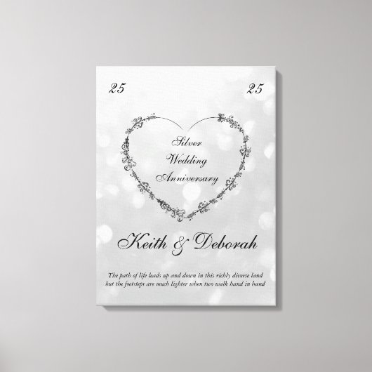 Zilver Jubileum Canvas Afdruk (Voorkant)