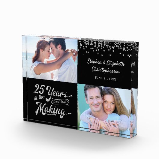 Zilver Jubileum dan en nu Foto's Confetti (Rechts)