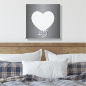 Zilver Jubileum Duidelijk Hart Lijst 1 Foto Canva Canvas Afdruk (Insitu (Slaapkamer))