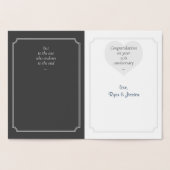 Zilver Jubileum Folie Kaart (Binnen)