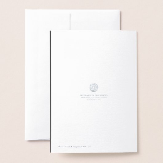 Zilver Jubileum Folie Kaart (Met envelop)