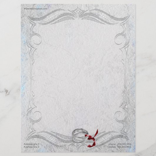 Zilver Jubileum Gepersonaliseerd Briefhoofd (Voorkant)