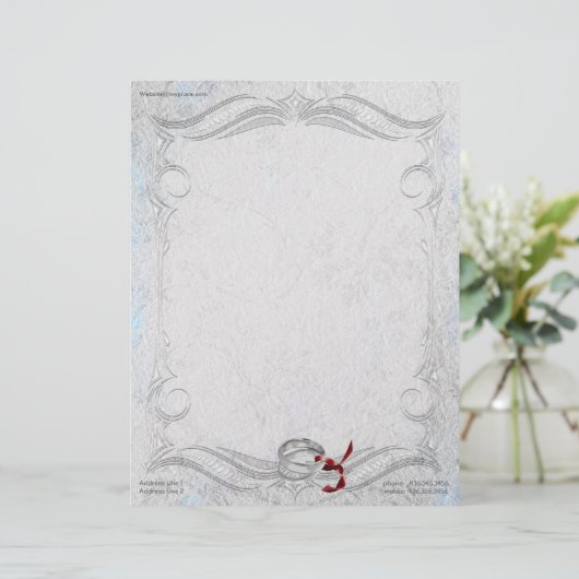 Zilver Jubileum Gepersonaliseerd Briefhoofd (Staand voorkant)