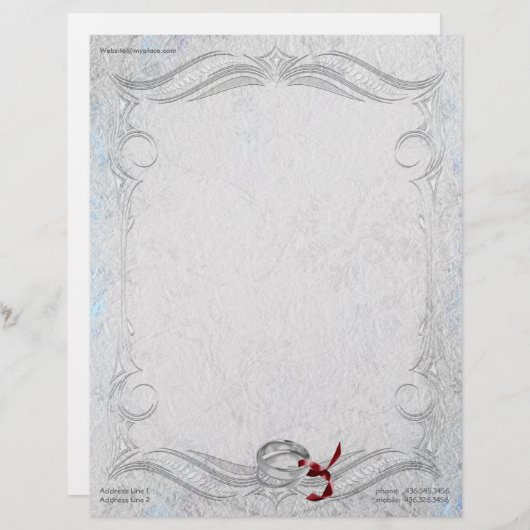 Zilver Jubileum Gepersonaliseerd Briefhoofd (Voorkant / Achterkant)