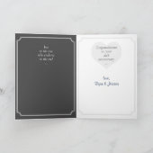 Zilver Jubileum Gevouwen Wenskaart Kaart (Binnen)