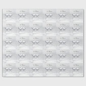 Zilver Jubileum Hearts Cadeaupapier (Vlak)