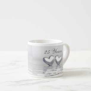Zilver Jubileum Hearts Espresso Kop