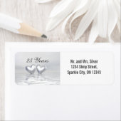 Zilver Jubileum Hearts Etiket (Insitu)