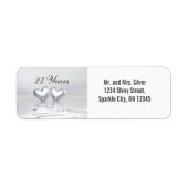 Zilver Jubileum Hearts Etiket (Voorkant)