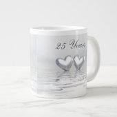 Zilver Jubileum Hearts Grote Koffiekop (Voorkant rechts)