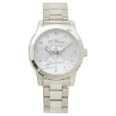 Zilver Jubileum Hearts Horloge (Voorkant)