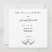 Zilver Jubileum Hearts Kaart (Achterkant)