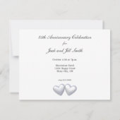 Zilver Jubileum Hearts Kaart (Achterkant)