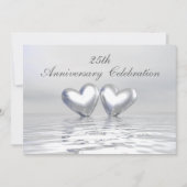 Zilver Jubileum Hearts Kaart (Voorkant)