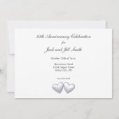 Zilver Jubileum Hearts Kaart (Achterkant)