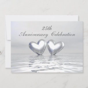 Zilver Jubileum Hearts Kaart