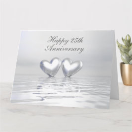 Zilver Jubileum Hearts Kaart