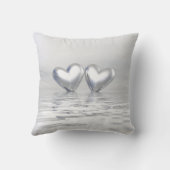 Zilver Jubileum Hearts Kussen (Achterkant)