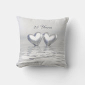 Zilver Jubileum Hearts Kussen (Voorkant)