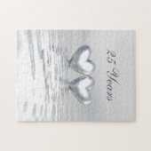 Zilver Jubileum Hearts Legpuzzel (Horizontaal)