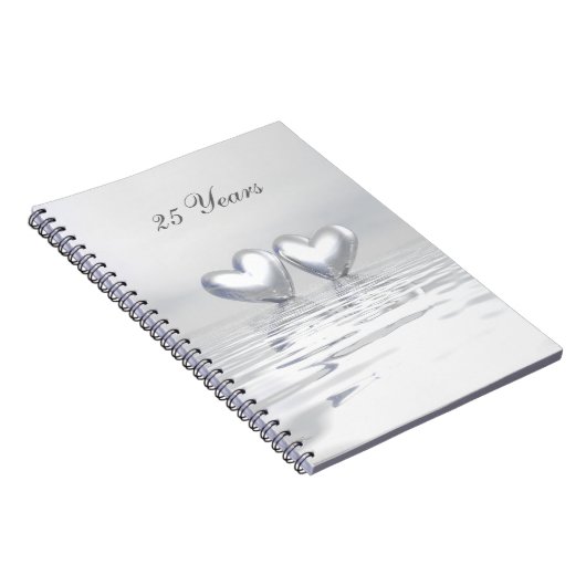Zilver Jubileum Hearts Notitieboek (Rechterzijde)