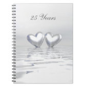 Zilver Jubileum Hearts Notitieboek (Voorkant)