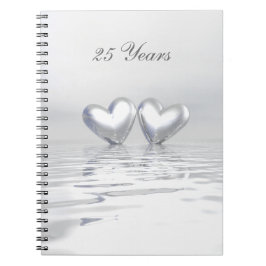 Zilver Jubileum Hearts Notitieboek
