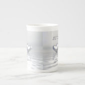 Zilver Jubileum Hearts Porselein Kop (Voorkant)