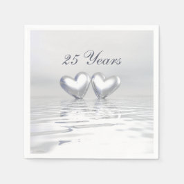 Zilver Jubileum Hearts Servet