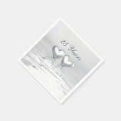 Zilver Jubileum Hearts Servet (Hoek)