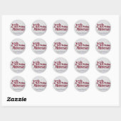 Zilver Jubileum Ronde Sticker (Vel)