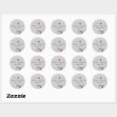 Zilver Jubileum Ronde Sticker (Vel)