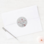 Zilver Jubileum Ronde Sticker (Envelop)