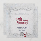 Zilver Jubileum Save The Date (Voorkant / Achterkant)